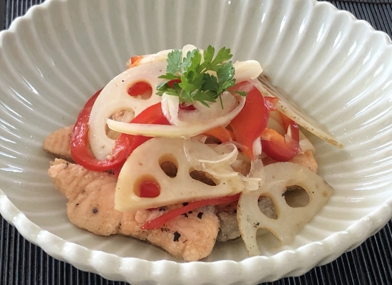 れんこんとチキンのグリル